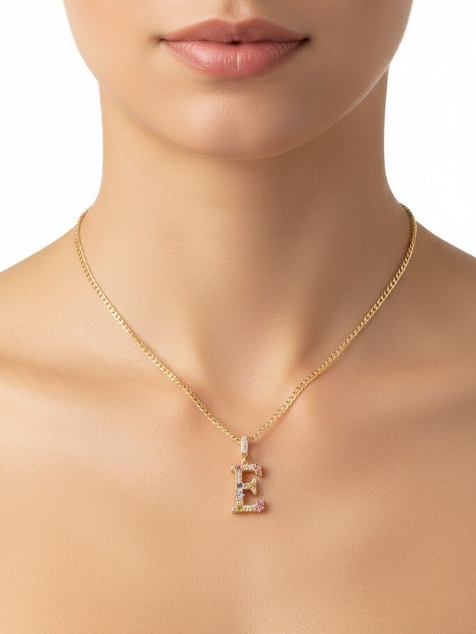 Harf kolye 14 ayar altın