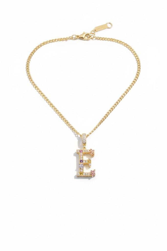 Harf kolye 14 ayar altın