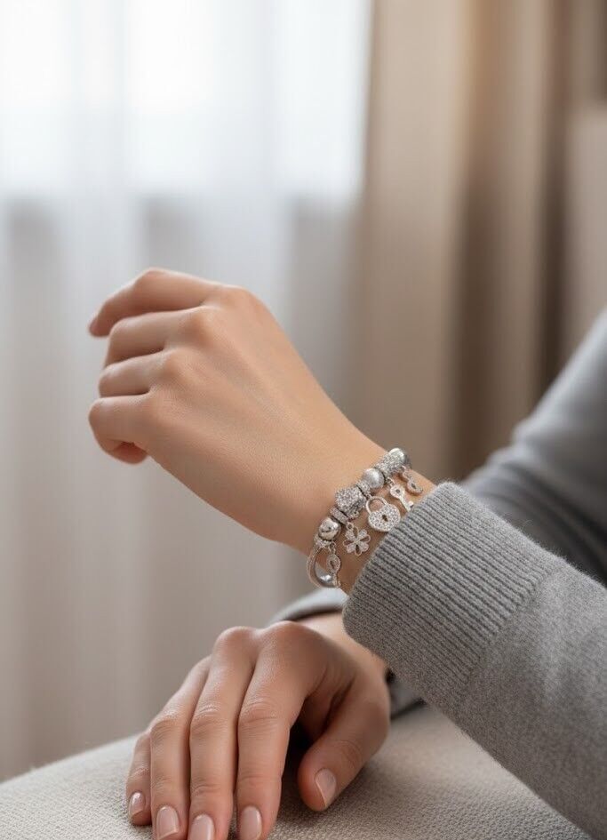 Charm 14 ayar altın bileklik