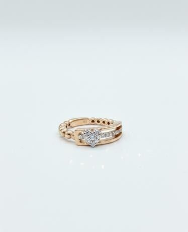 Hareketli Kalp Pırlanta Yüzük