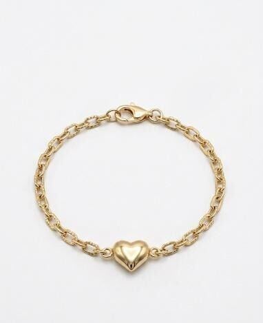 Kalp Ataç 14 Ayar Altın Bileklik