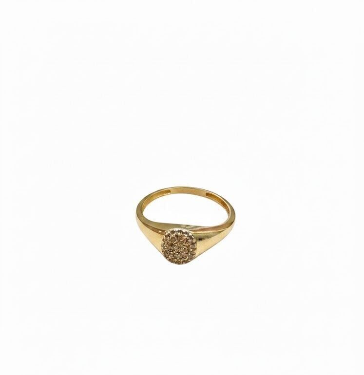 Oval Taşlı 14 Ayar Altın Yüzük