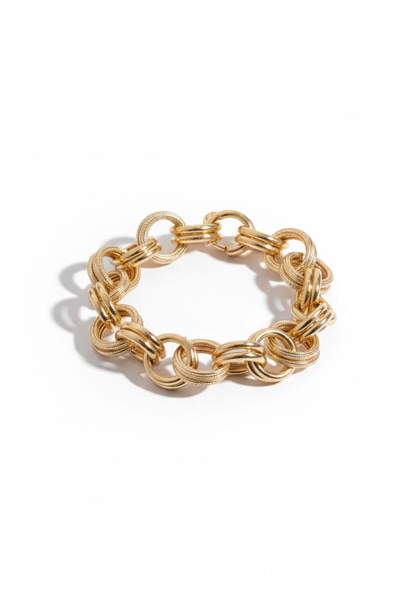 Halka 14 Ayar Altın Bileklik