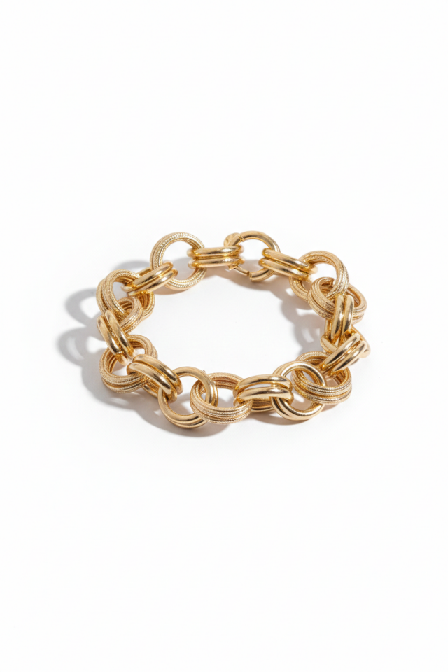 Halka 14 Ayar Altın Bileklik