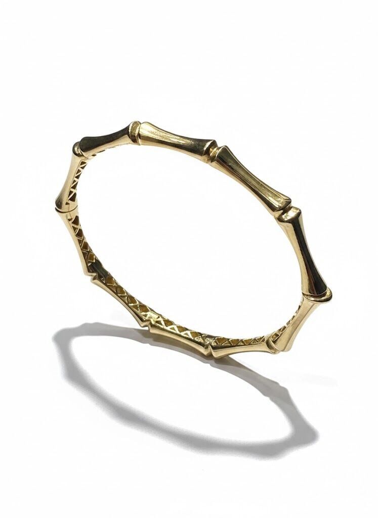 Kemik Model 14 Ayar Altın Kelepçe