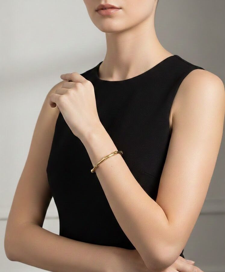 Kemik Model 14 Ayar Altın Kelepçe