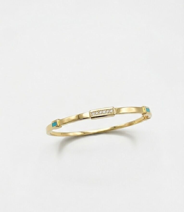 Mavi Mine 14 Ayar Altın Kelepçe