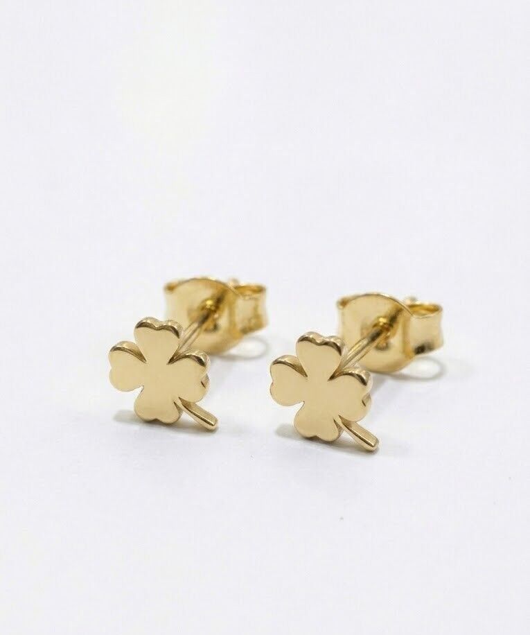 Yonca 14 Ayar Altın Küpe