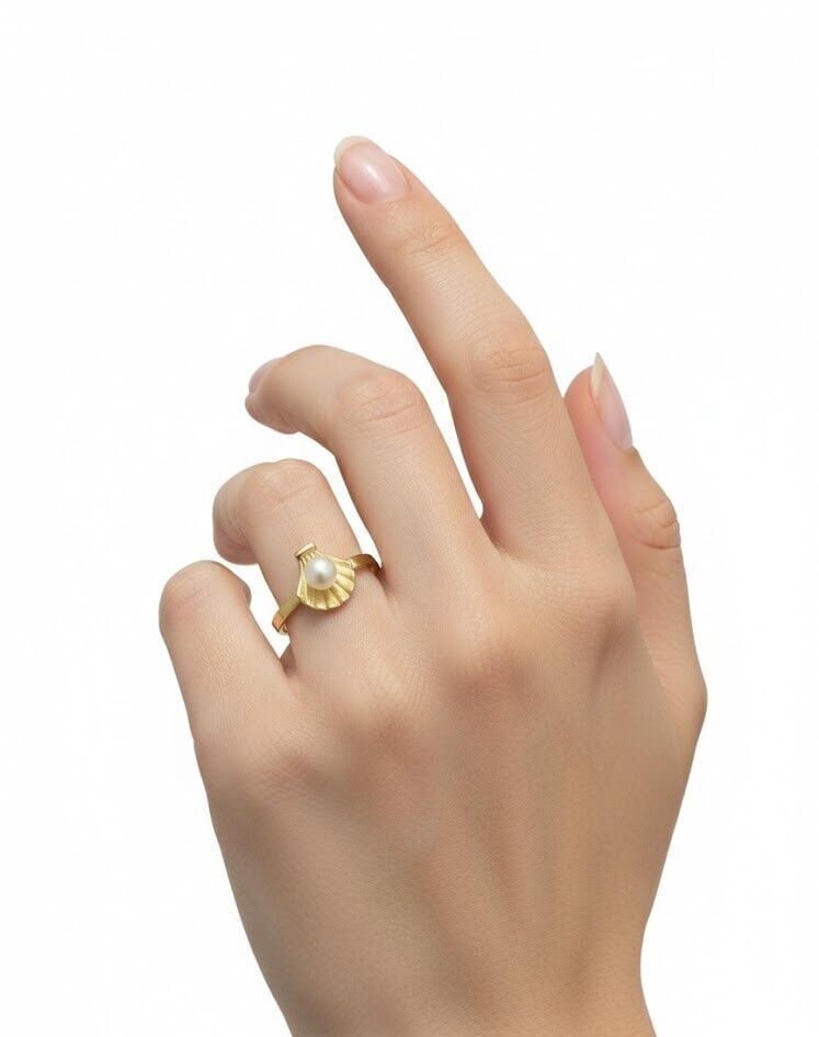 İnci 14 Ayar Altın Yüzük