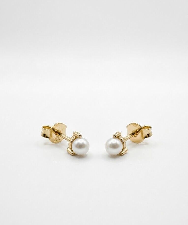 İnci 14 Ayar Altın Küpe