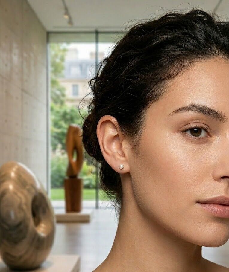 İnci 14 Ayar Altın Küpe