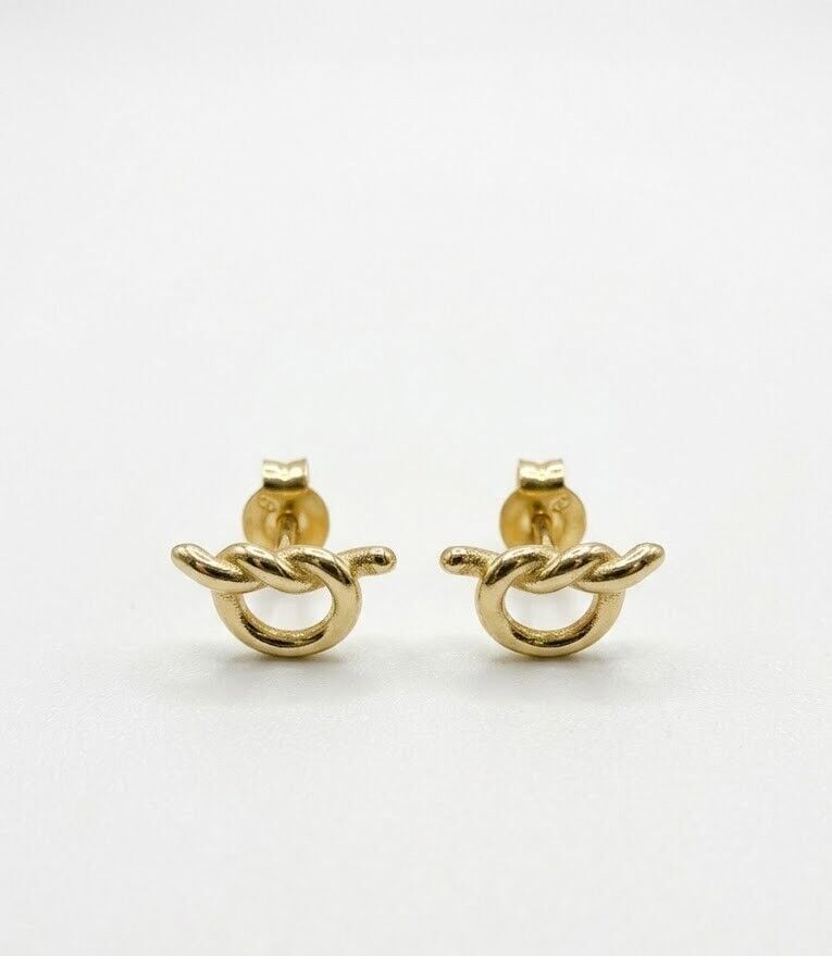 Düğüm 14 Ayar Altın Küpe