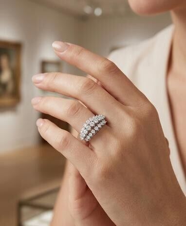 Kutupsal Işıltı Pırlanta Yüzük