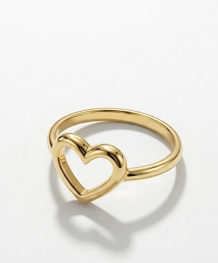 Kalp 14 Ayar Altın Yüzük