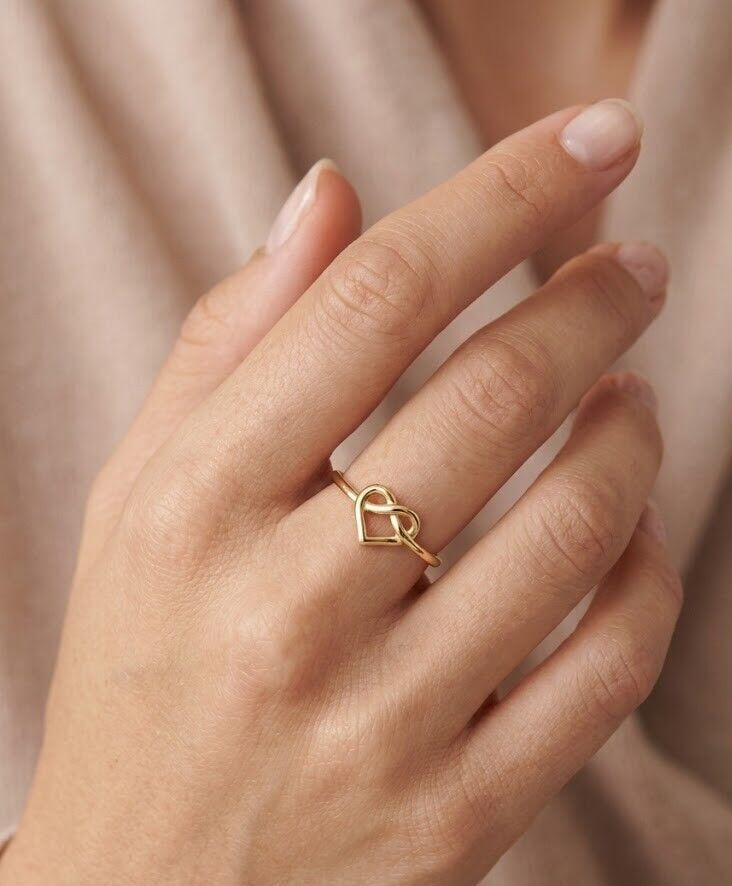 Sarmal Kalp 14 Ayar Altın Yüzük