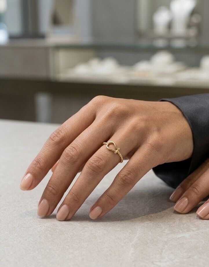 Örgü Halat 14 Ayar Altın Yüzük