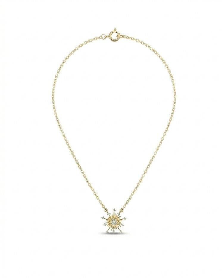 Kar Tanesi 14 Ayar Altın Kolye