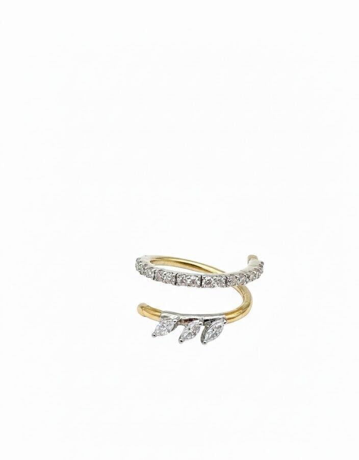 İkili Helezyon Pırlanta Yüzük