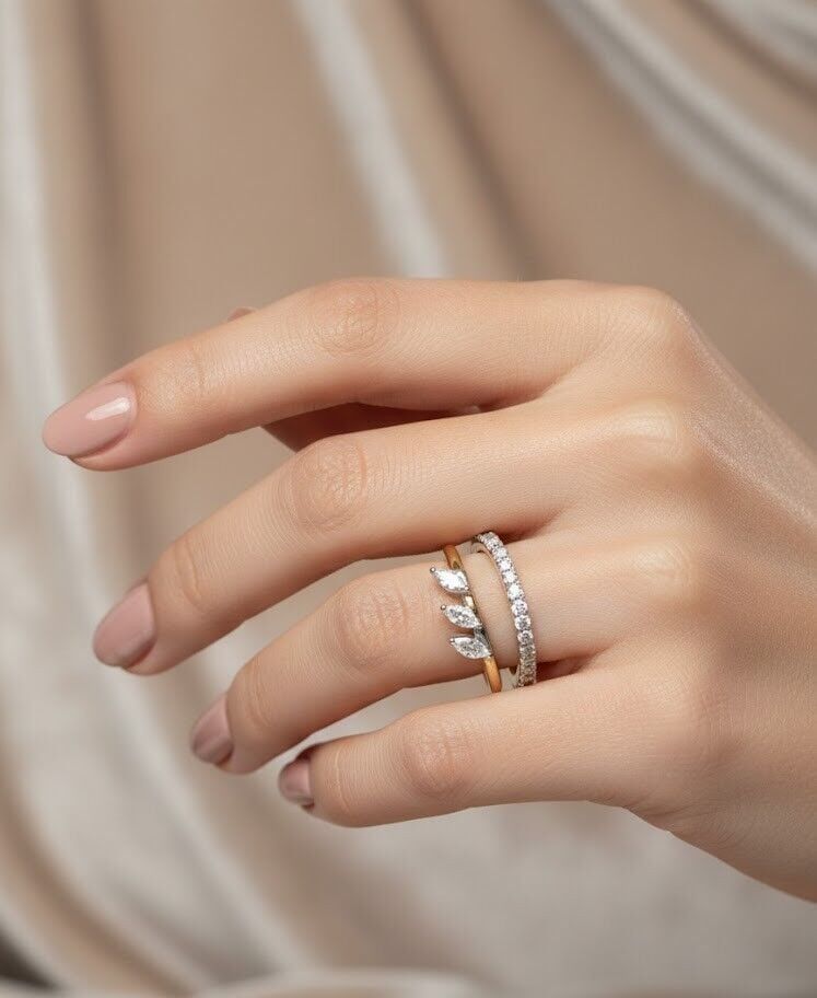 İkili Helezyon Pırlanta Yüzük