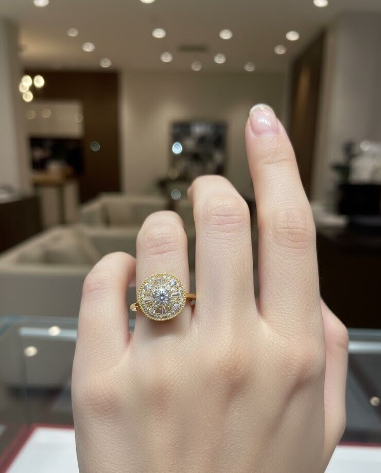 Baget Kesim 14 Ayar Altın Yüzük