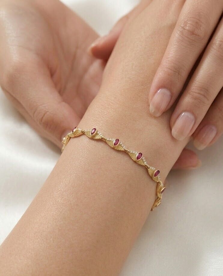 Kleopatra Seri 14 Ayar Altın Bileklik