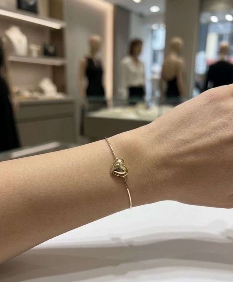 Kalp 14 Ayar Altın Kelepçe