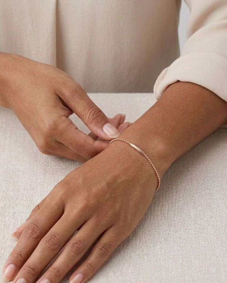 Mini Dorika Rose 14 Ayar Altın Kelepçe