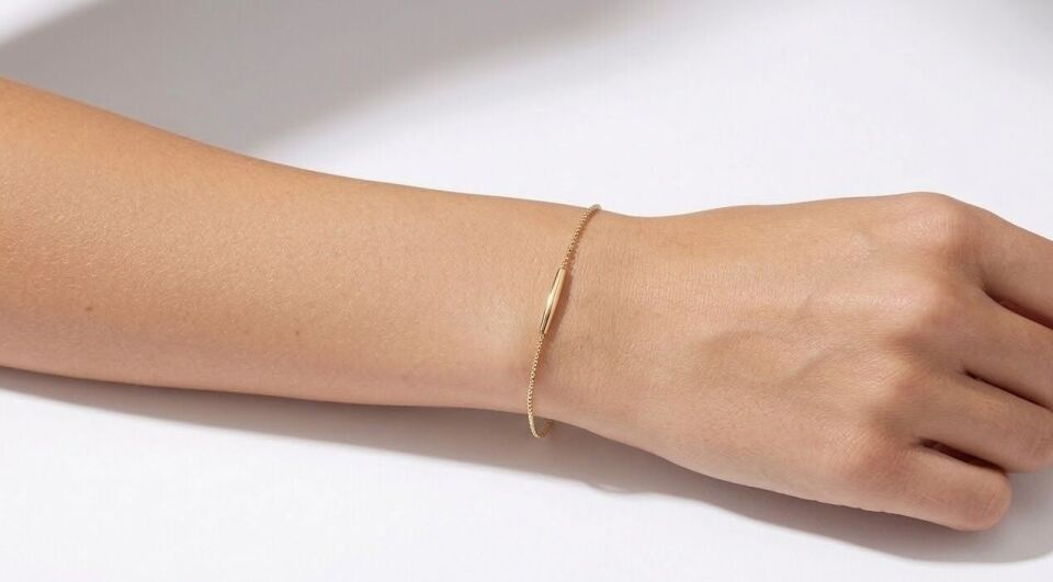 Mini Dorika Sarı 14 Ayar Altın Kelepçe