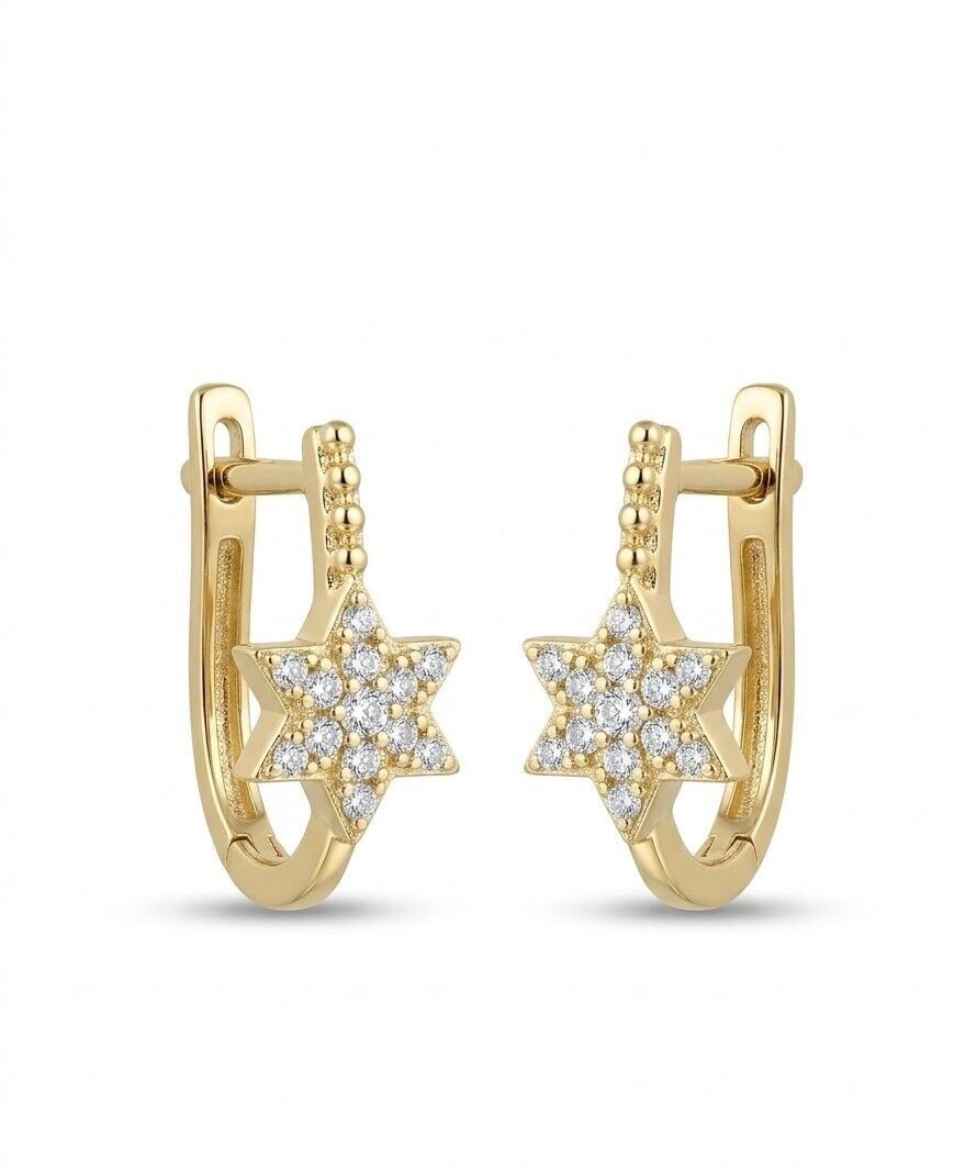 Yıldız 14 Ayar Altın Küpe