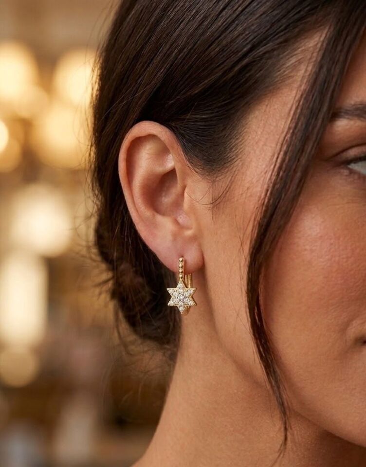 Yıldız 14 Ayar Altın Küpe