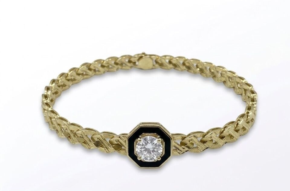 Zirkon Taşlı 14 Ayar Altın Bileklik