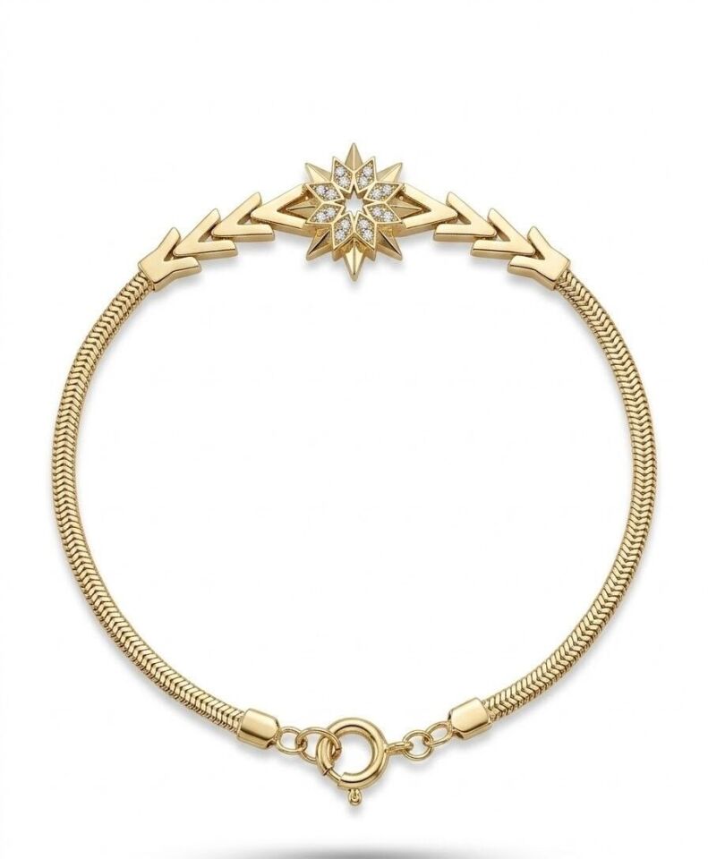 Yıldız Başak 14 Ayar Altın Bileklik