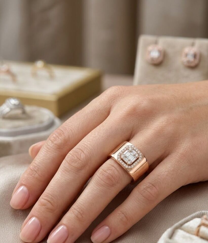 Şovalye Baget Pırlanta Yüzük