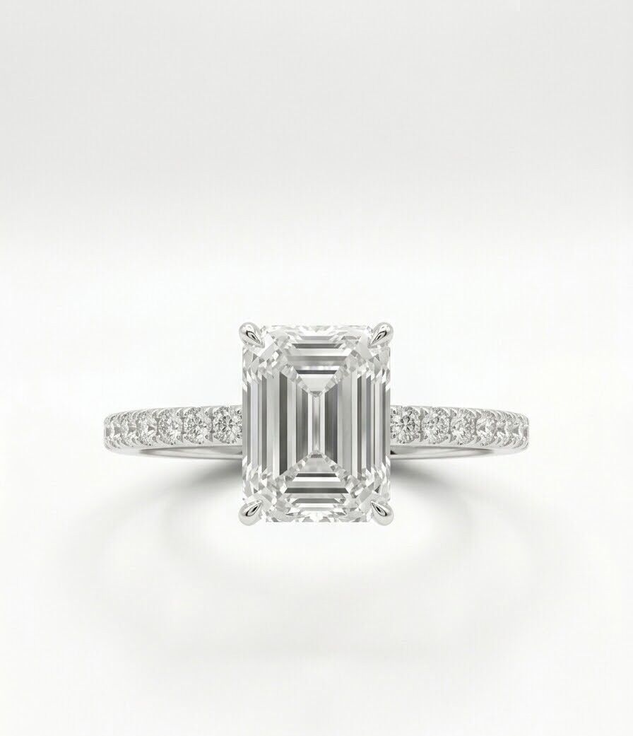 Emrald Tek Taş Pırlanta Yüzük