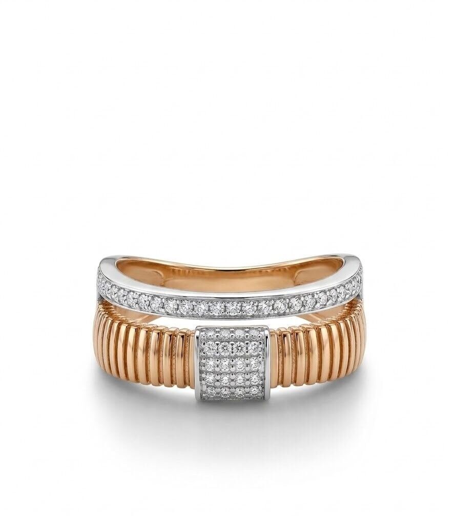 Çizgi Desen Pırlanta Yüzük