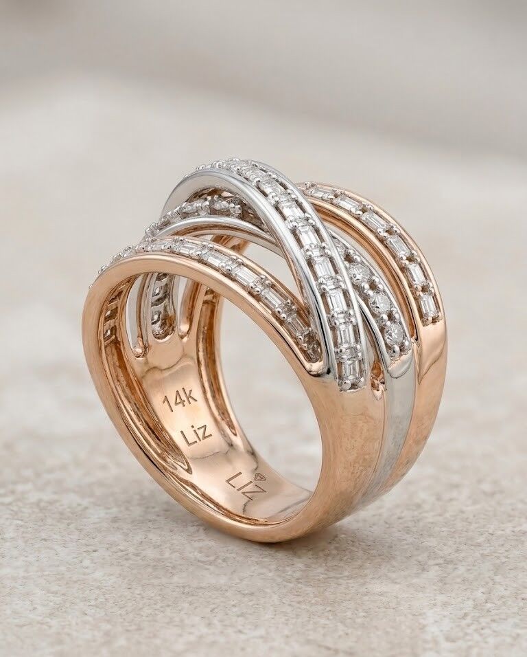 Atlamalı Rose Pırlanta Yüzük