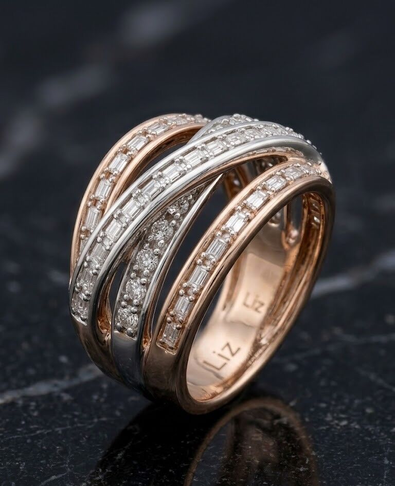 Atlamalı Rose Pırlanta Yüzük