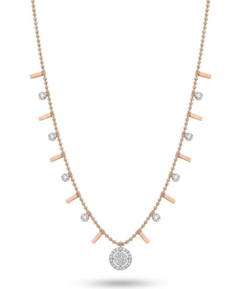 Yıldız Yağmuru Pırlanta Kolye