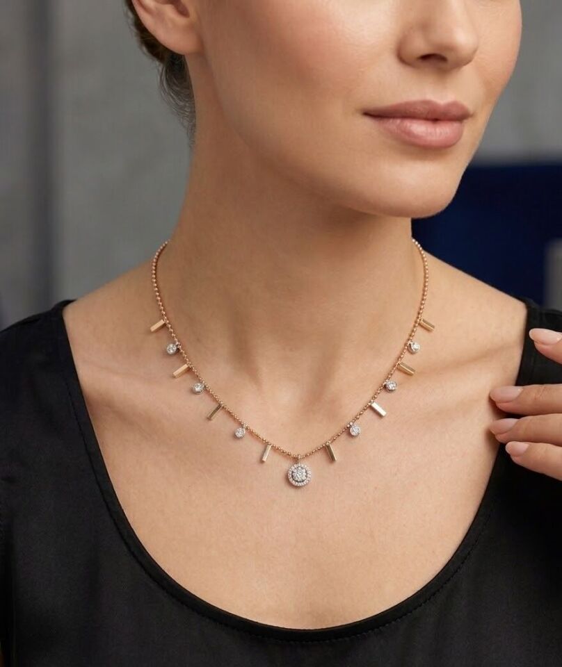 Yıldız Yağmuru Pırlanta Kolye