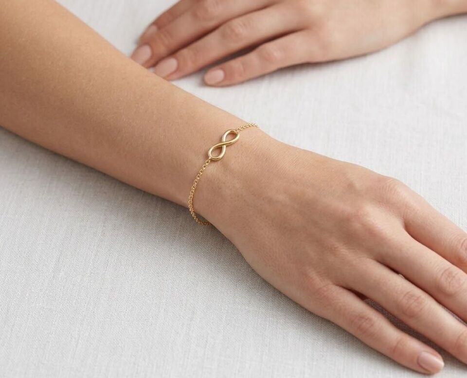 Sonsuzluk 14 Ayar Altın Bileklik