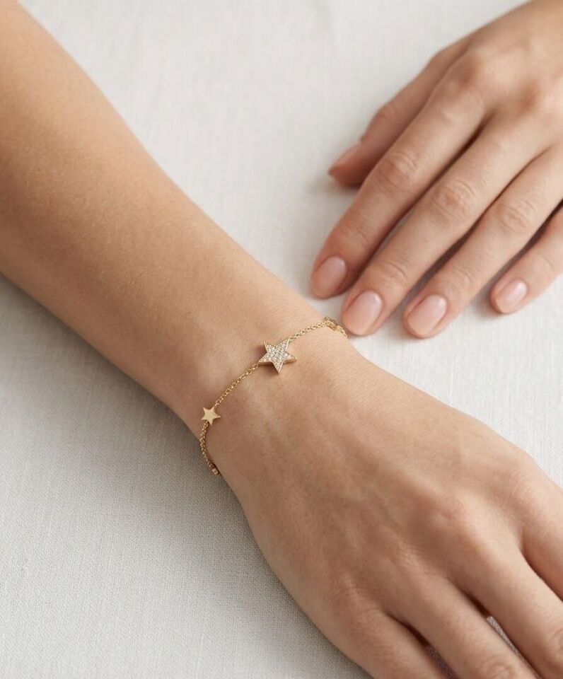 Yıldız 14 Ayar Altın Bileklik