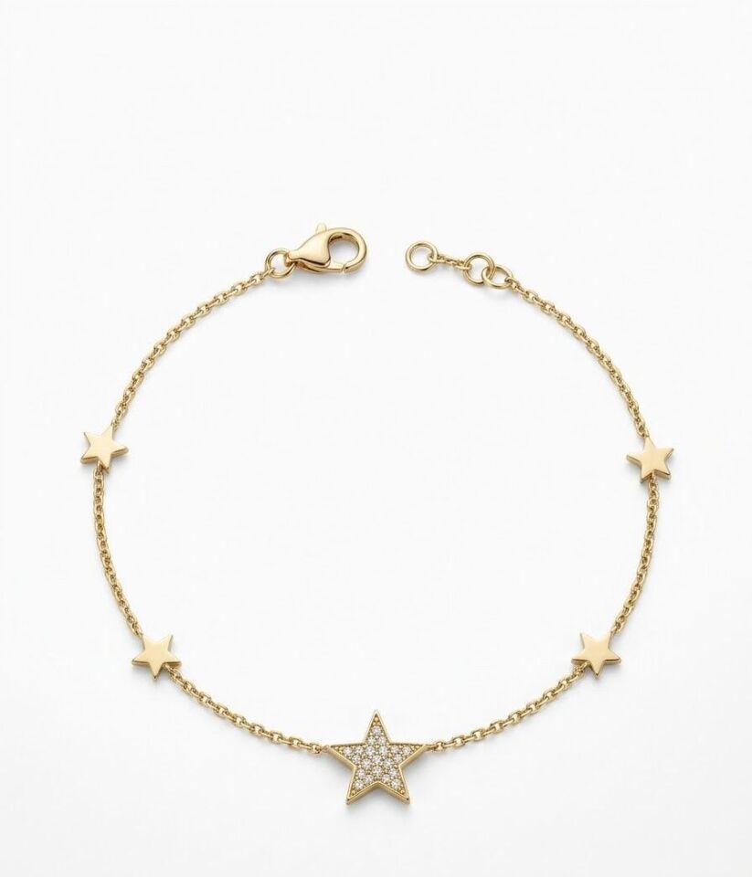 Yıldız 14 Ayar Altın Bileklik