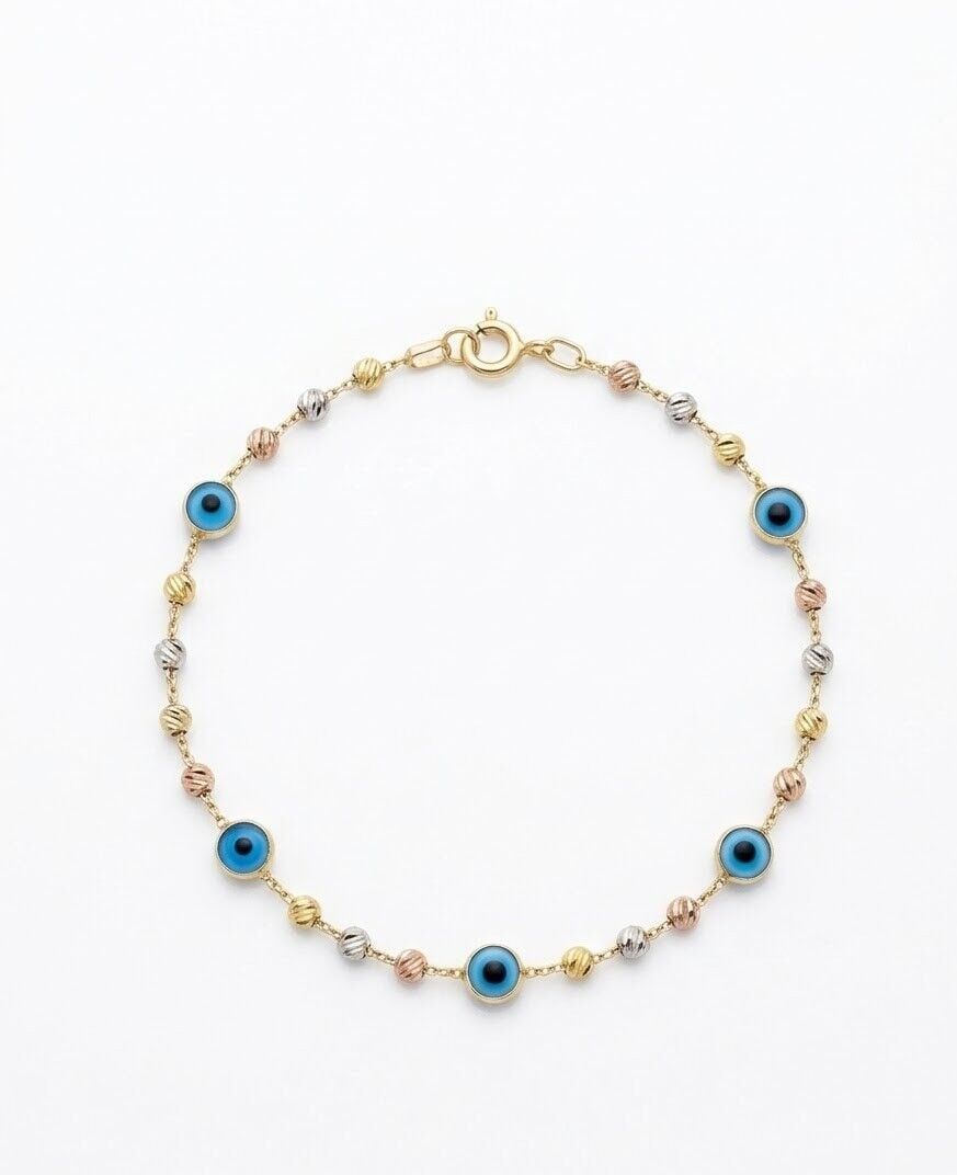 Nazar Boncuk 14 Ayar Altın Bileklik