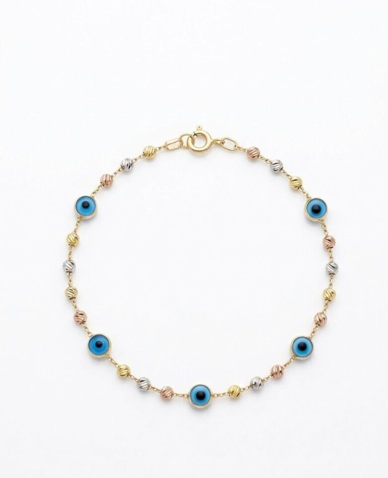 Nazar Boncuk 14 Ayar Altın Bileklik