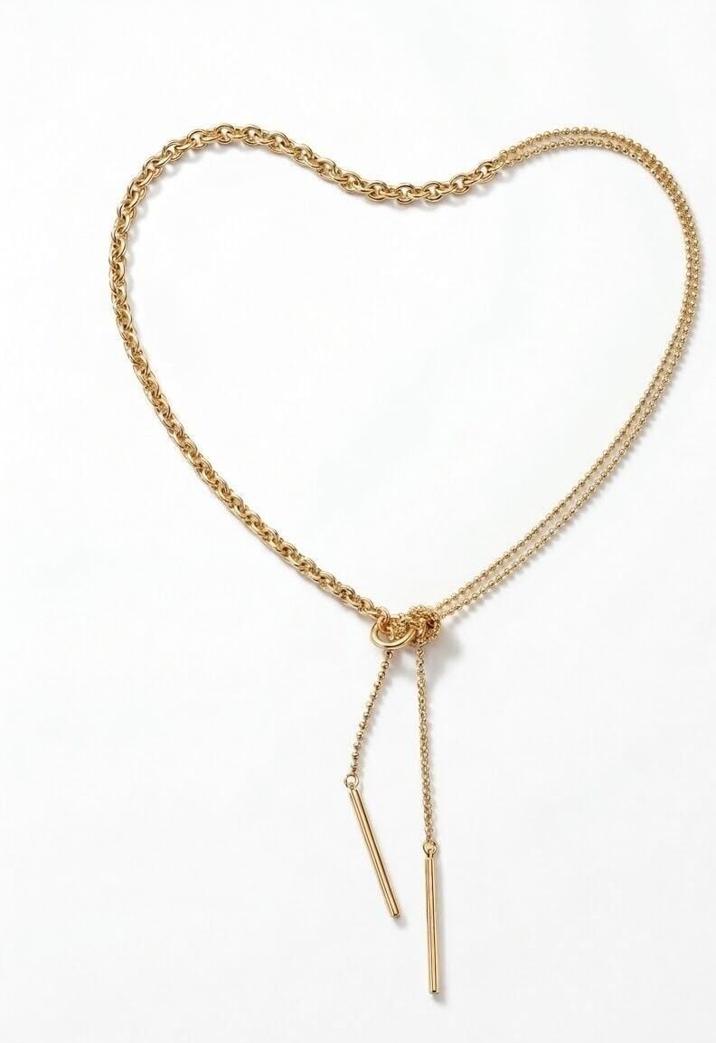 İkili Top Doc 14 Ayar Altın Kolye