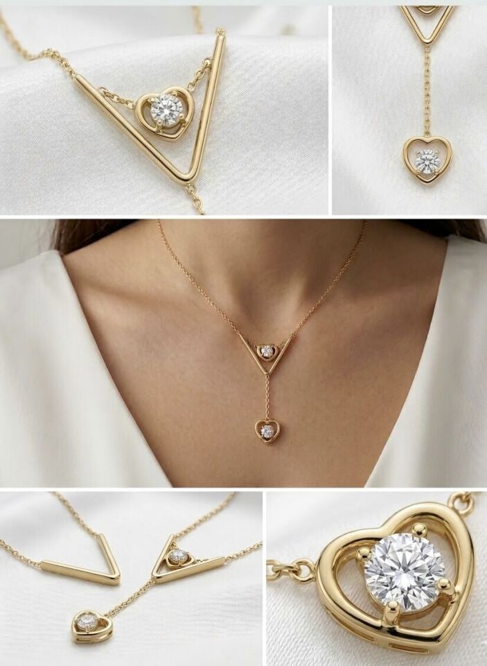 Aşkın Rotası 14 Ayar Altın Kolye