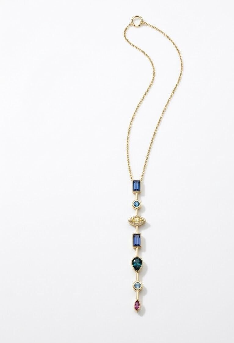 Gökkuşağı Işıltısı 14 Ayar Altın Kolye