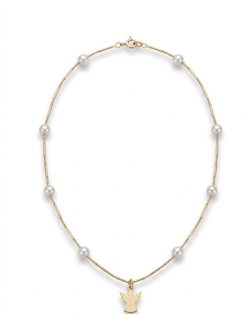 İnci Melek 14 Ayar Altın Kolye